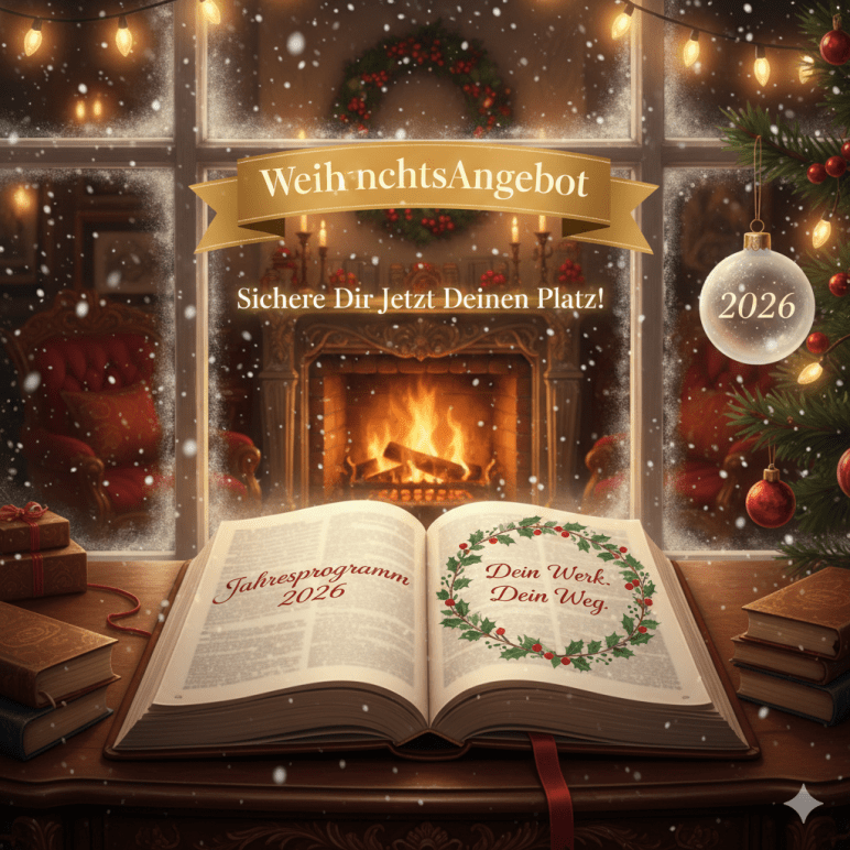 „Künstlerisches Jahresprogramm 2026: Begleiteter Entstehungsprozess im Atelier, persönliche Entwicklung und Fertigung eines individuellen Werkes. Weihnachtsangebot, begrenzt auf 10 Plätze.“