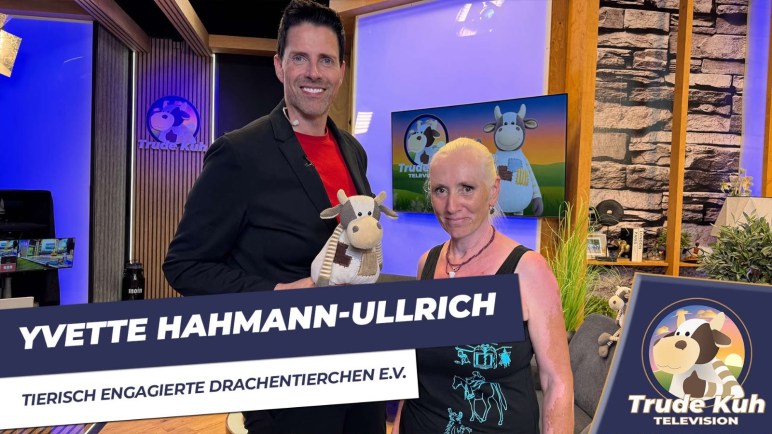 Yvette Hahmann-Ullrich zu Gast im Studio von Trude Kuh Television, wo sie den Verein „Tierisch engagierte Drachentierchen e.V.“ und seine Arbeit für Mensch und Tier vorstellt.